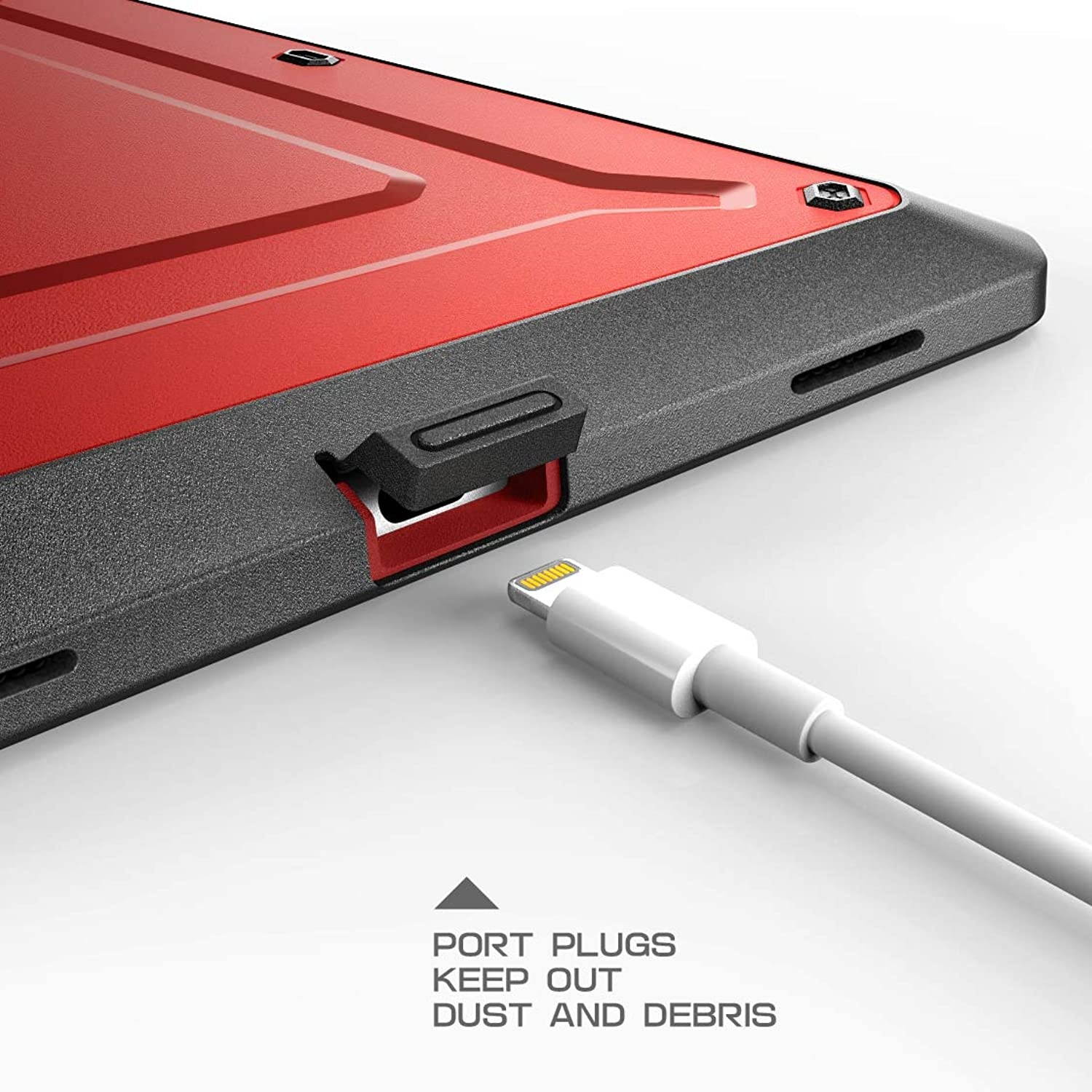 SUPCASE Unicorn Beetle Pro Series Case Designed for iPad 9.7 2018/2017, with Built-in Screen Protector & Dual Layer Full Body Rugged Protective Case for iPad 9.7 5th / 6th Generation(MetallicRed)