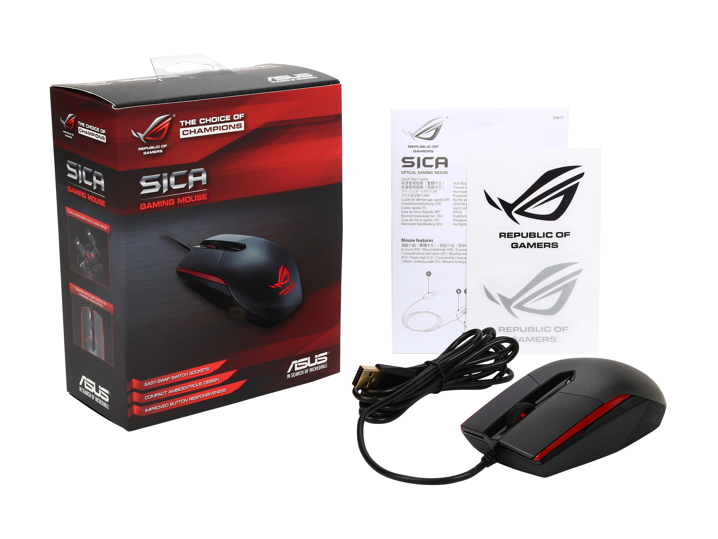 ASUS ROG Spatha RGB Wireless / Wired Laser Gaming Mouse