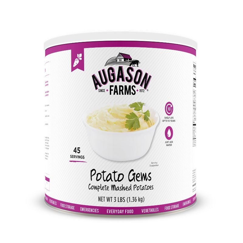 Augason Farms Gluten Free Potato Gems Complete Mashed Potatoes - 48oz