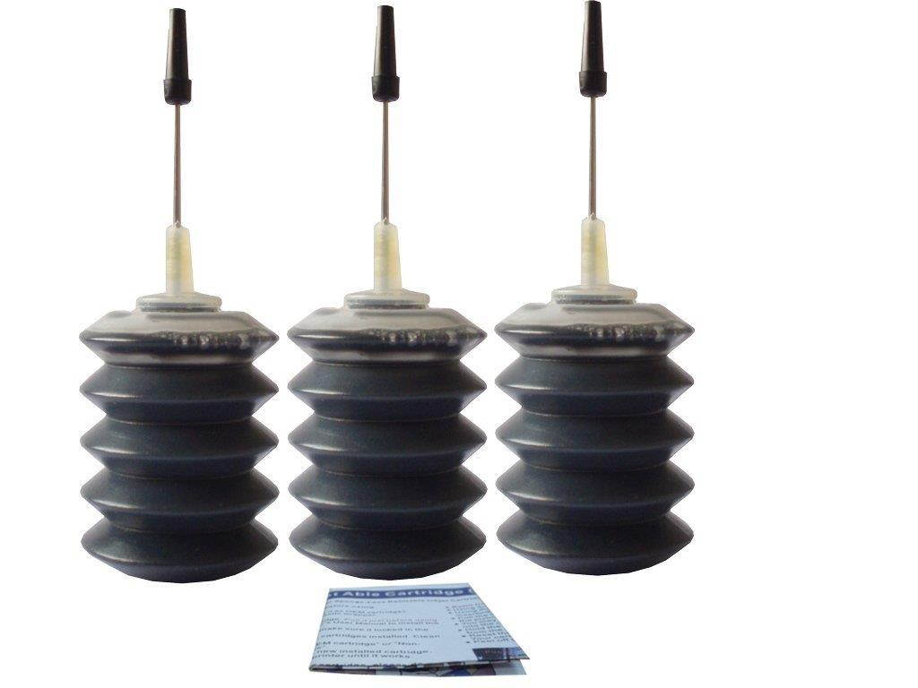 Nano Premium 3x30ml Black Refill Ink Kit, Refill Set for HP 21, 27, 56 Black Ink Cartridges