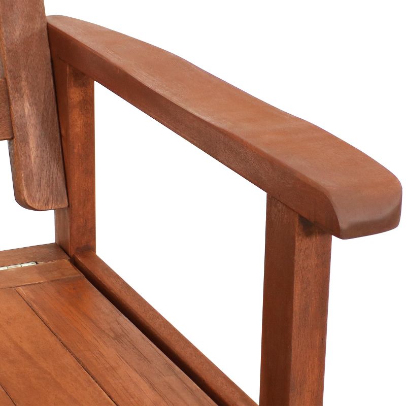 Sunnydaze Outdoor Meranti Wood with Teak Oil Finish Wooden Garden Planter Box Bench Seat - 68" - Brown