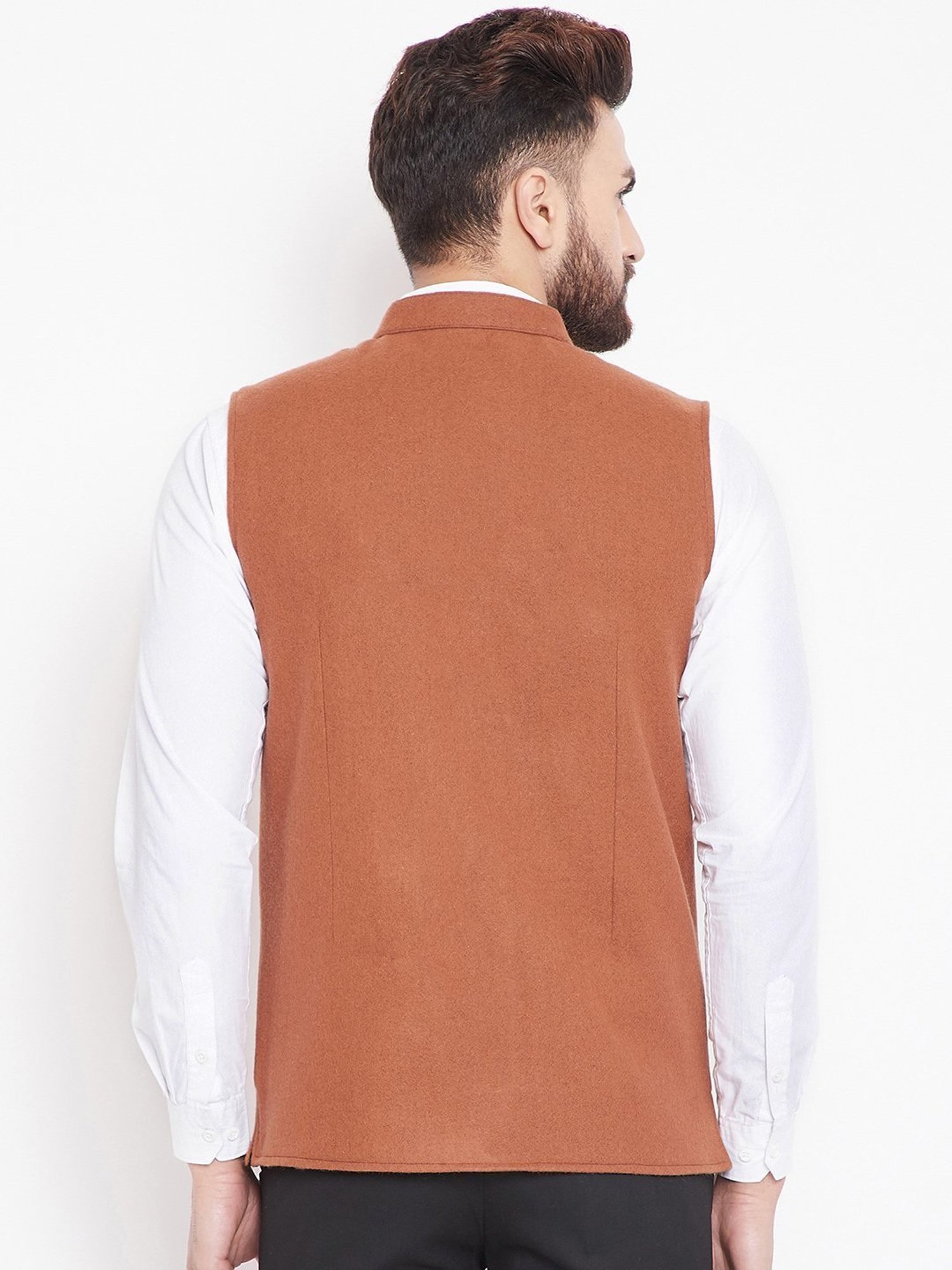Even Brown Regular Fit Nehru Jacket
