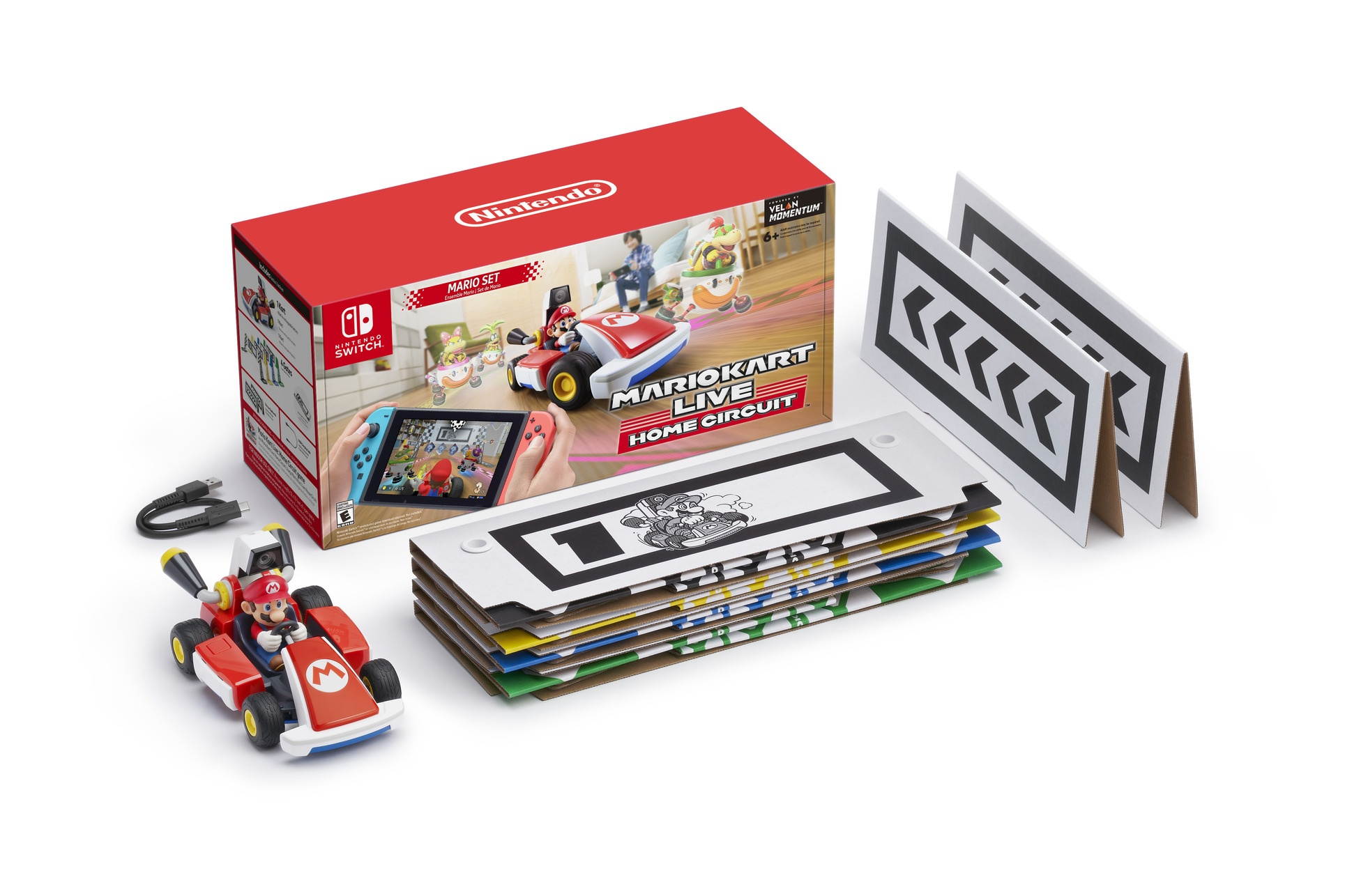 Nintendo Switch Two Sets of Consoles and Karts Holiday Combo: Nintendo Switch Gray Joy-Con Console, Switch Lite Gray Console, Mario Kart Live: Home Circuit - Mario Set and Luigi Set, 128GB MicroSD