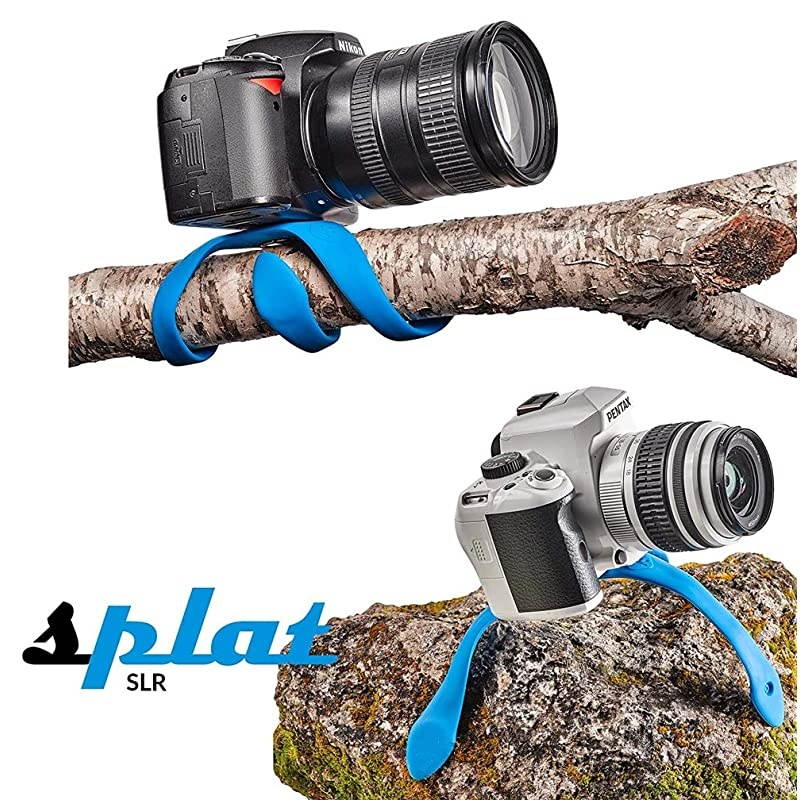 Splat Flexible Mini Tripod for DSLR Cameras Selfies - Supports 2.6 Pounds, Blue