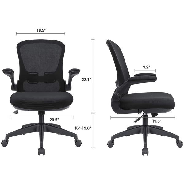 Global Leather Task Chair, Black (8993BK450/550) 