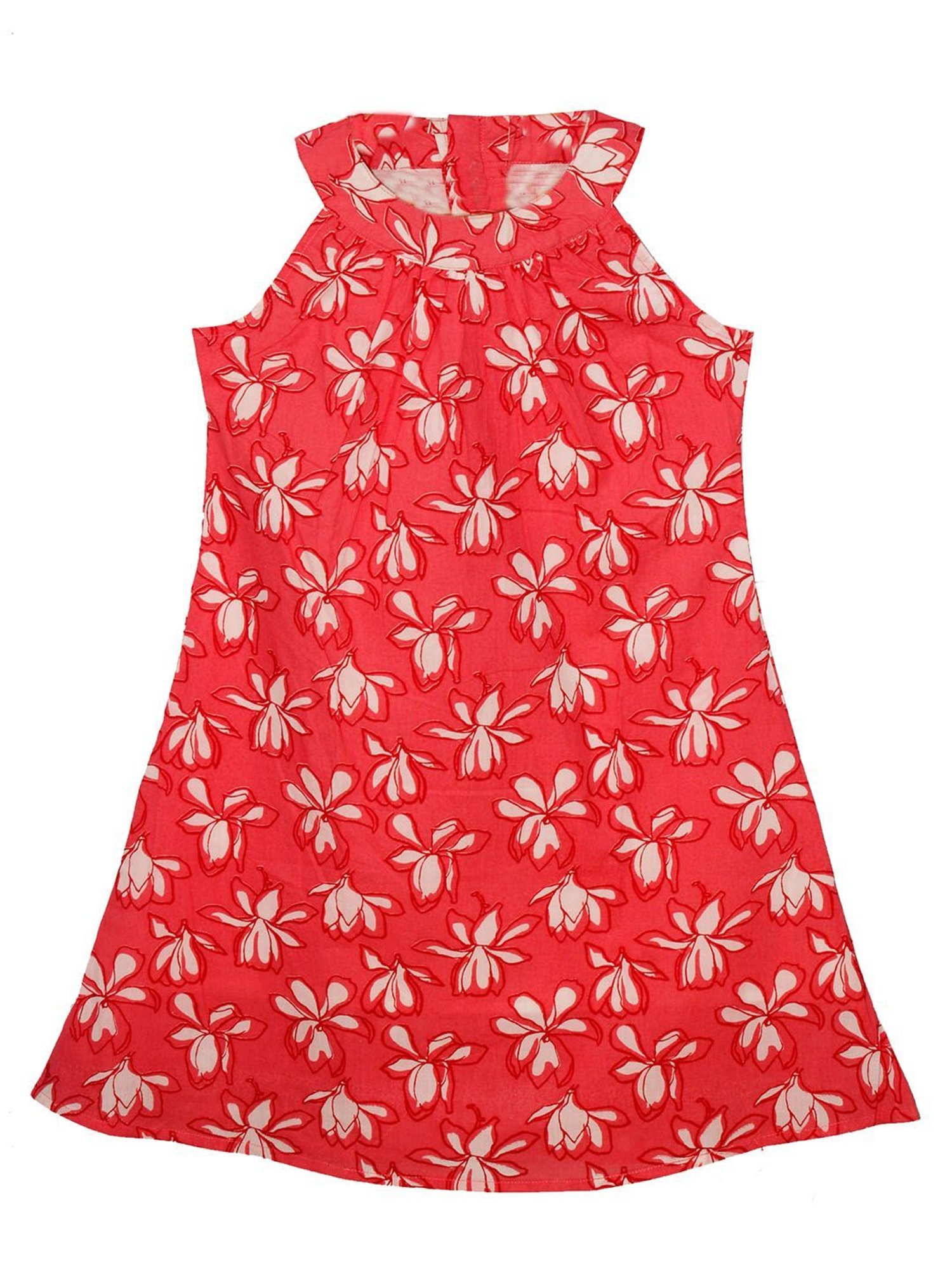 Kiddopanti Kids Pink Floral Print Dress