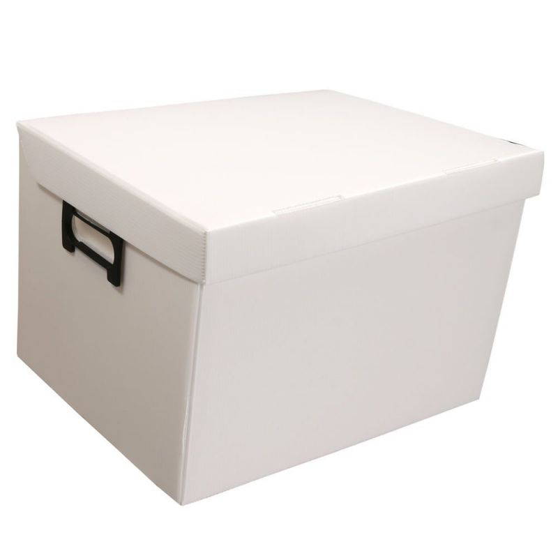 (Qty 3) Vaiyer Multipurpose Durable Plastic Filing Storage Organizer Box with Lid  &ndash; Hanging Letter/Legal Folder &ndash; Home Office Bins Cabinet - for Doctors, Lawyers, Office Use 16 X 12 X 11 Inch, White