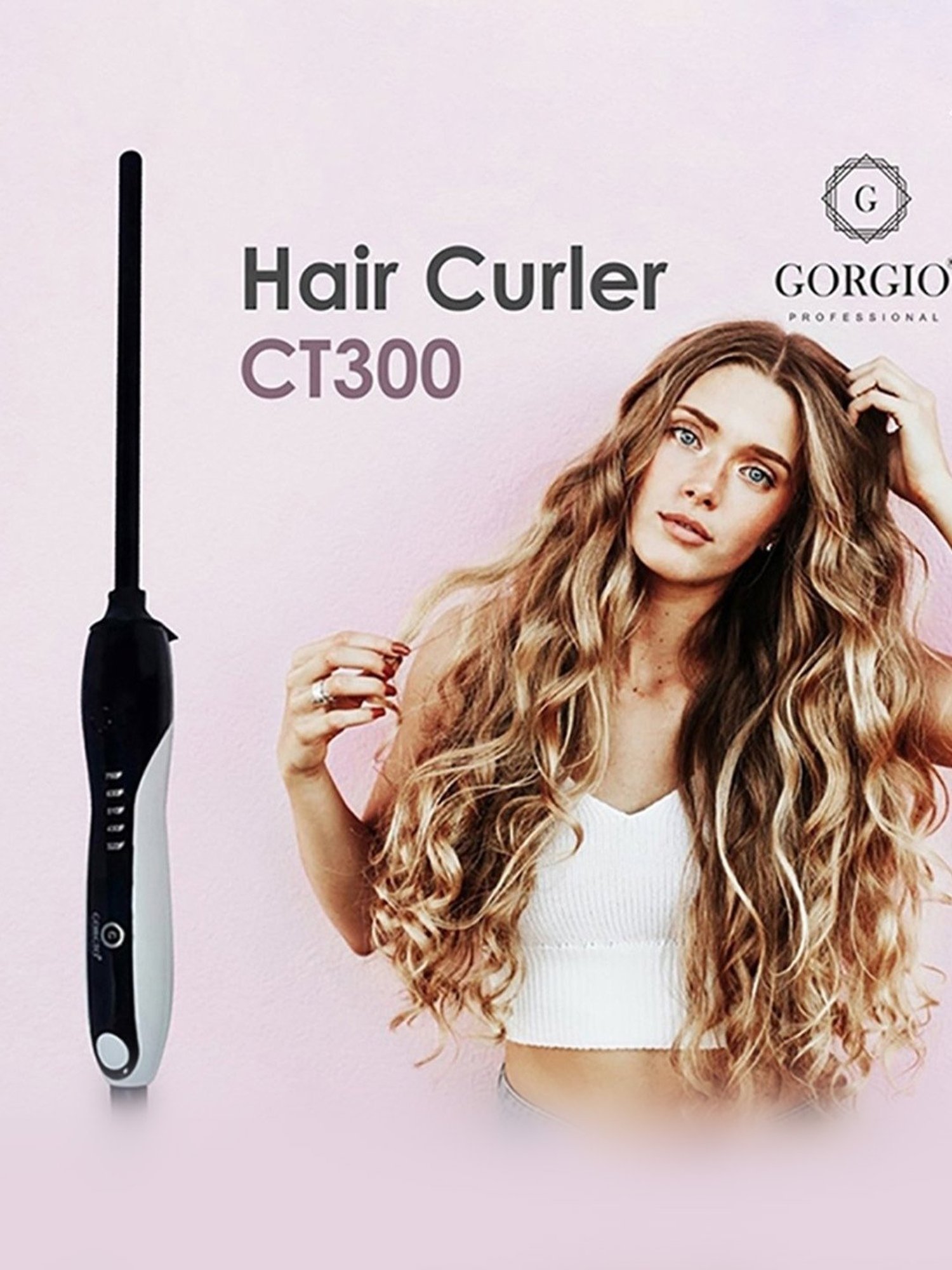 Gorgio Professional CT300 Hair Curling Tong (Black)