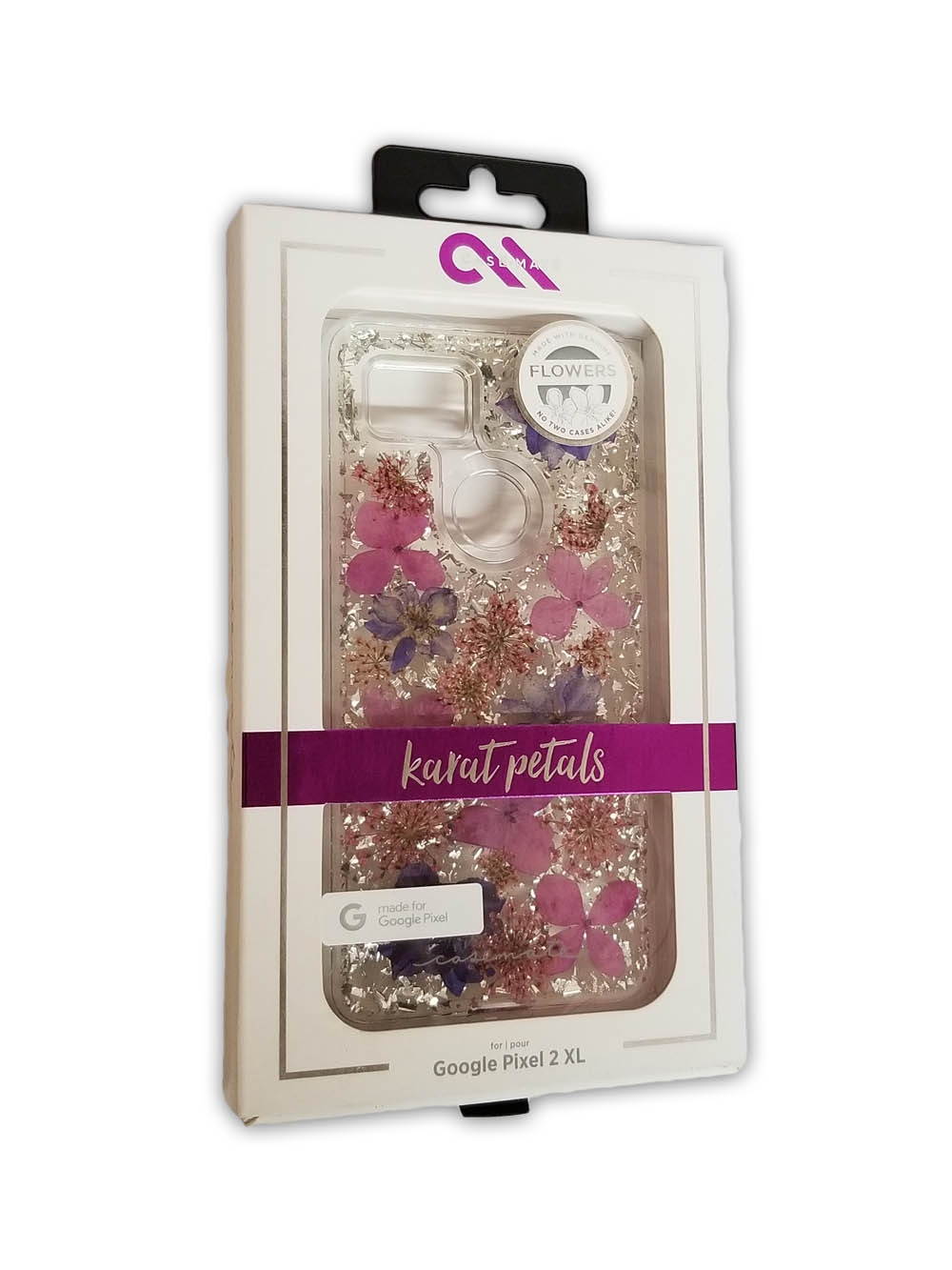 Case-Mate Karat Petals Case for Google Pixel 2 XL - Purple Petals/Real Flowers