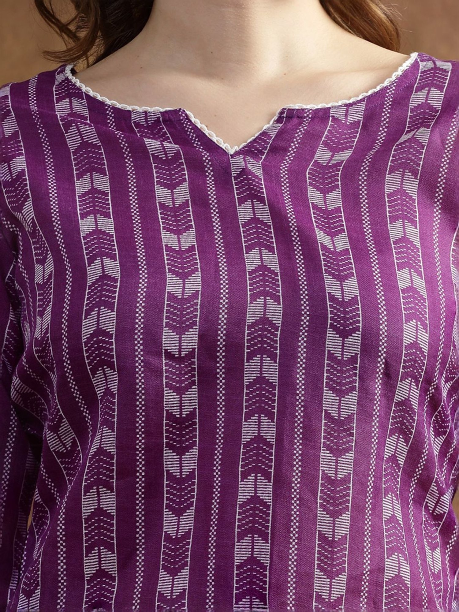 Stylum Violet Printed Kurta & Pant Set
