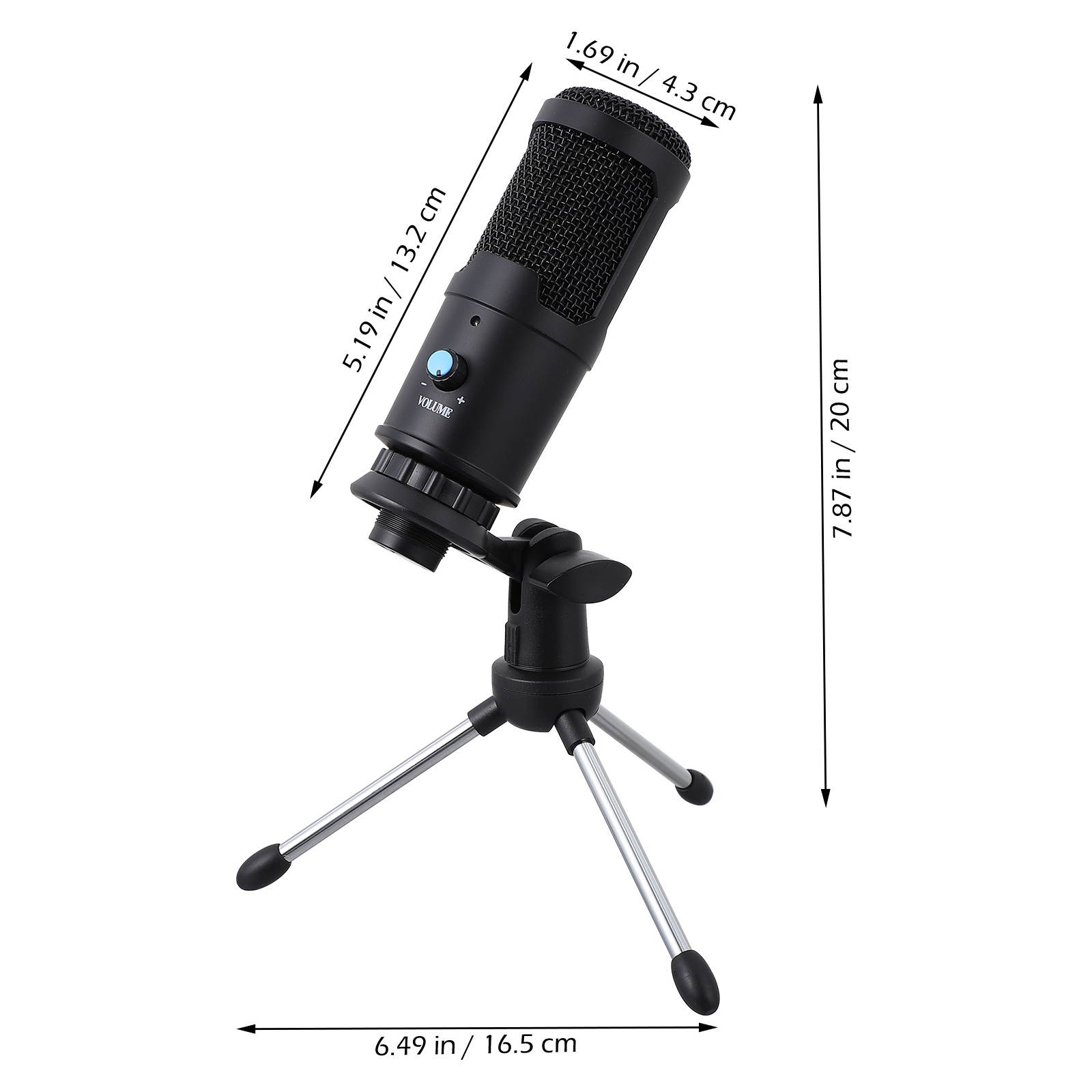 1 Set USB Bracket Microphone Office Home Stable Cardioid USB Condenser Microphone