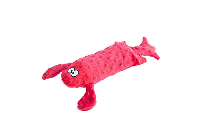 ZippyPaws - Bottle Crusherz, No Stuffing Dog Toy with Reusable Squeaker - Use Empty Water Bottles for Crunchy Chew Toys - Lobster