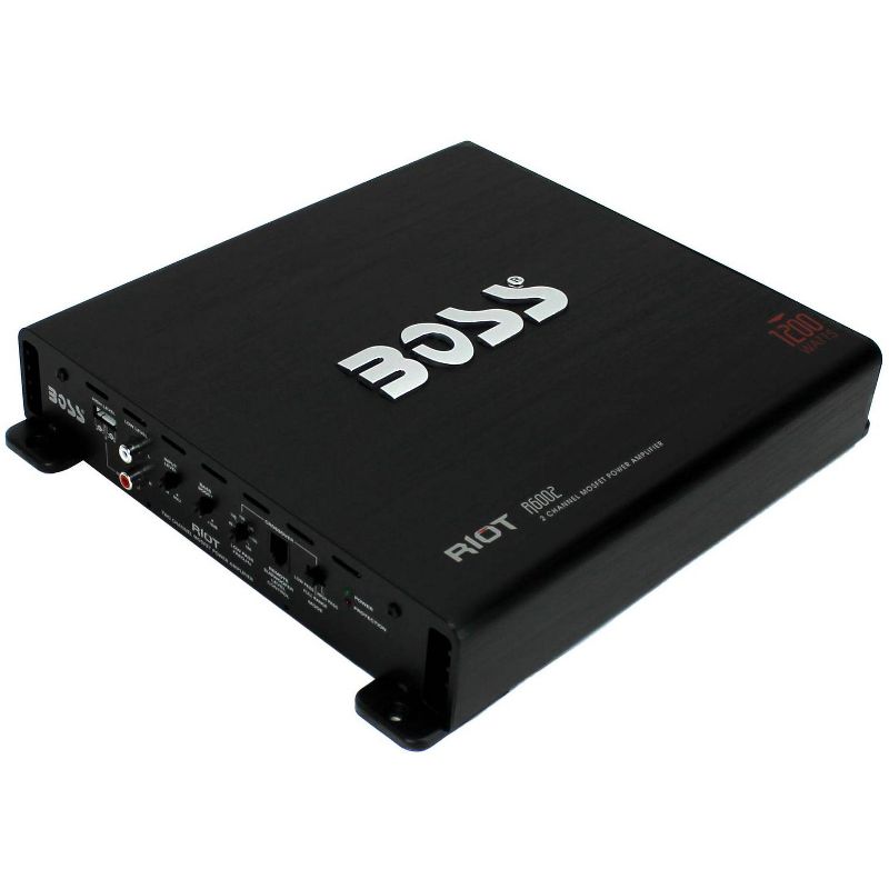 BOSS R6002 1200W 2-Channel MOSFET Power Car Audio Amplifier Amp + Bass Remote