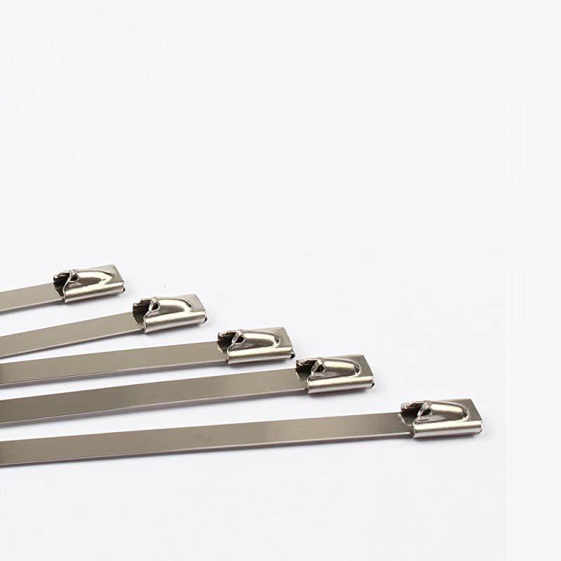 100pcs Stainless Steel Cable Ties 59 Inches 15CM SelfLocking Cable Zip Ties High Loop Tensile Strength Durability