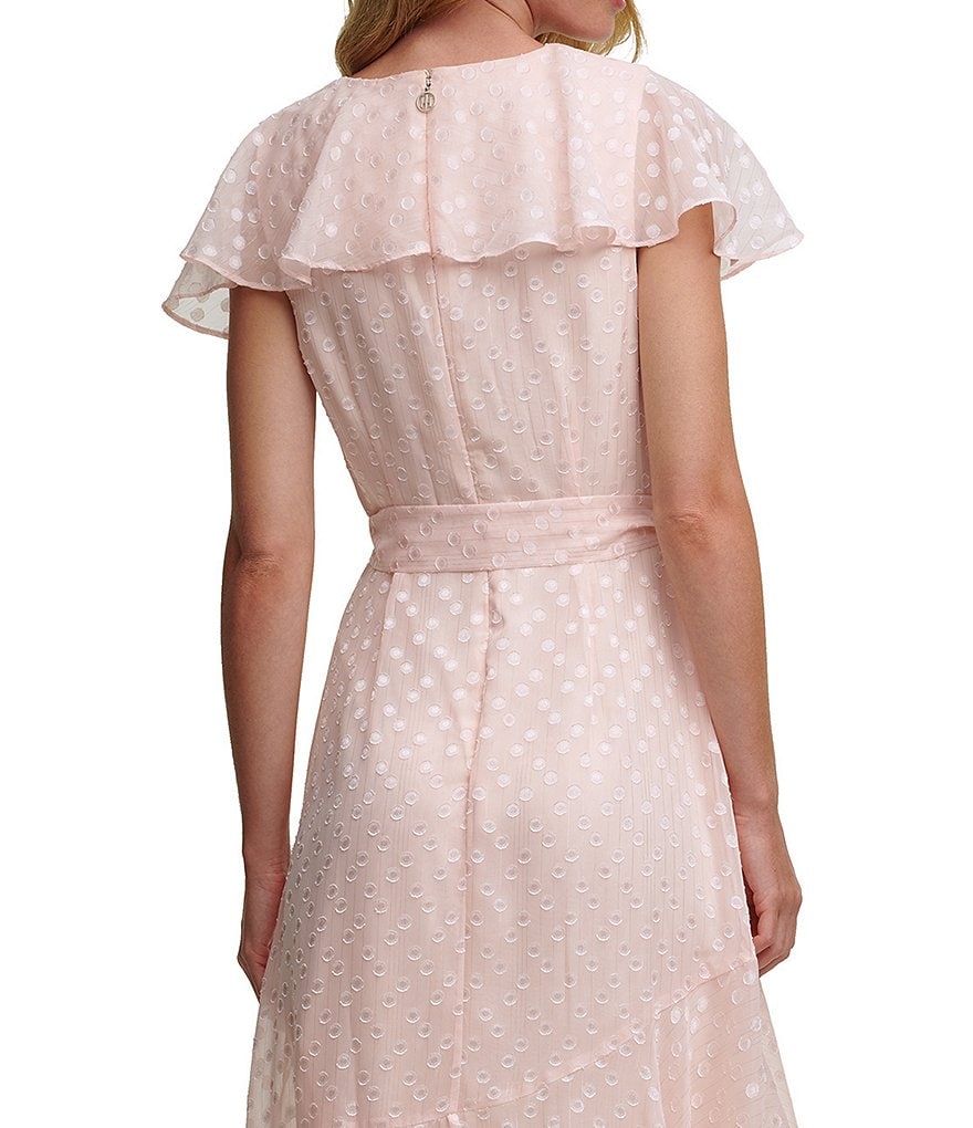 Tommy Hilfiger Paisley Chiffon Smocked Sleeveless Mock-Neck Midi A-Line Dress