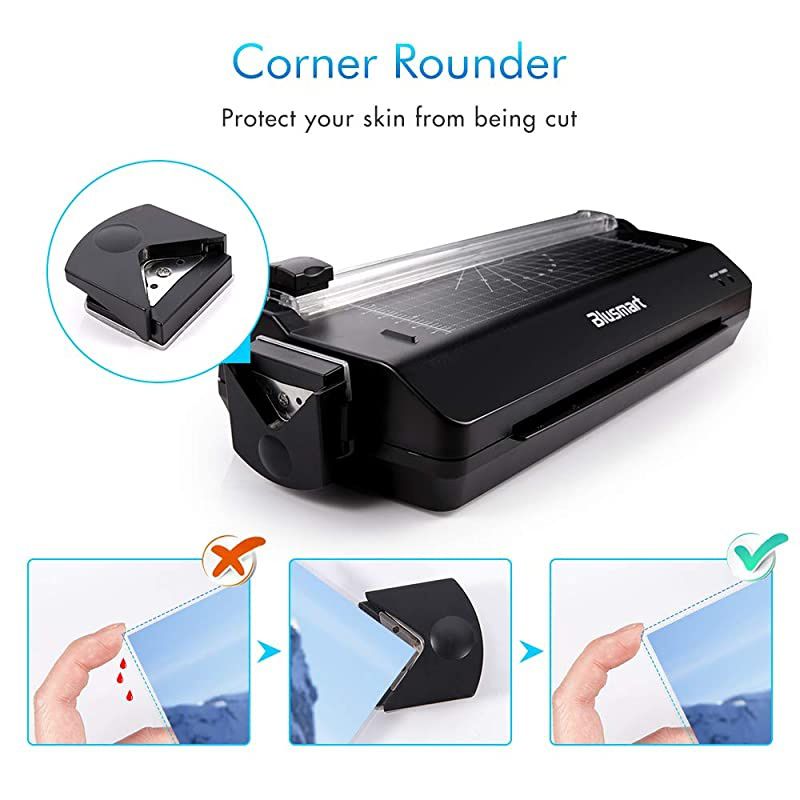 5 in 1  Laminator Set A4 Trimmer Corner Rounder 20 Laminating Pouches Photo Frames Black