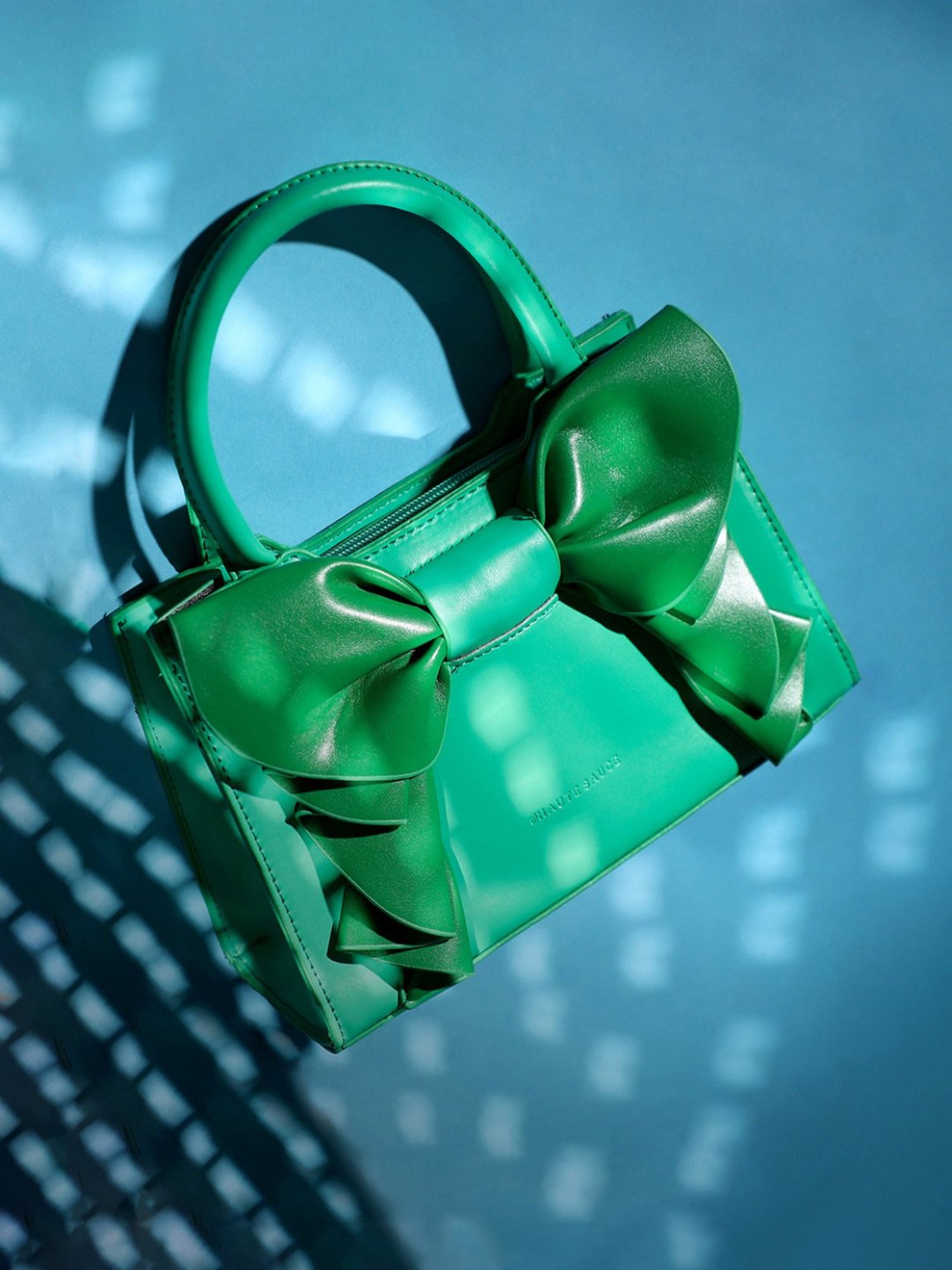 HauteSauce Green Medium Leather Mini Handbag