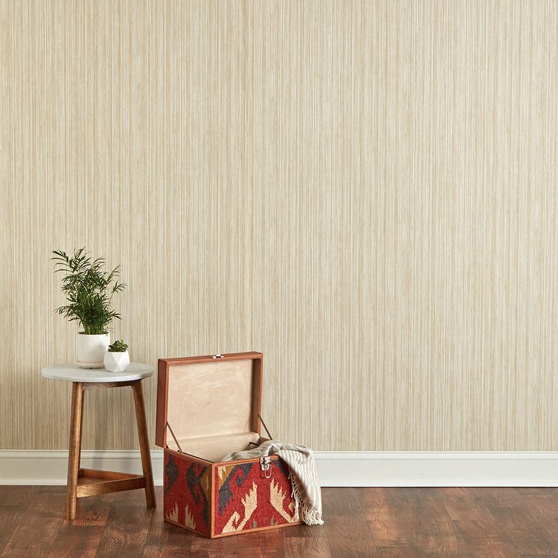 Tempaper Grasscloth Self Adhesive Removable Wallpaper Light Brown