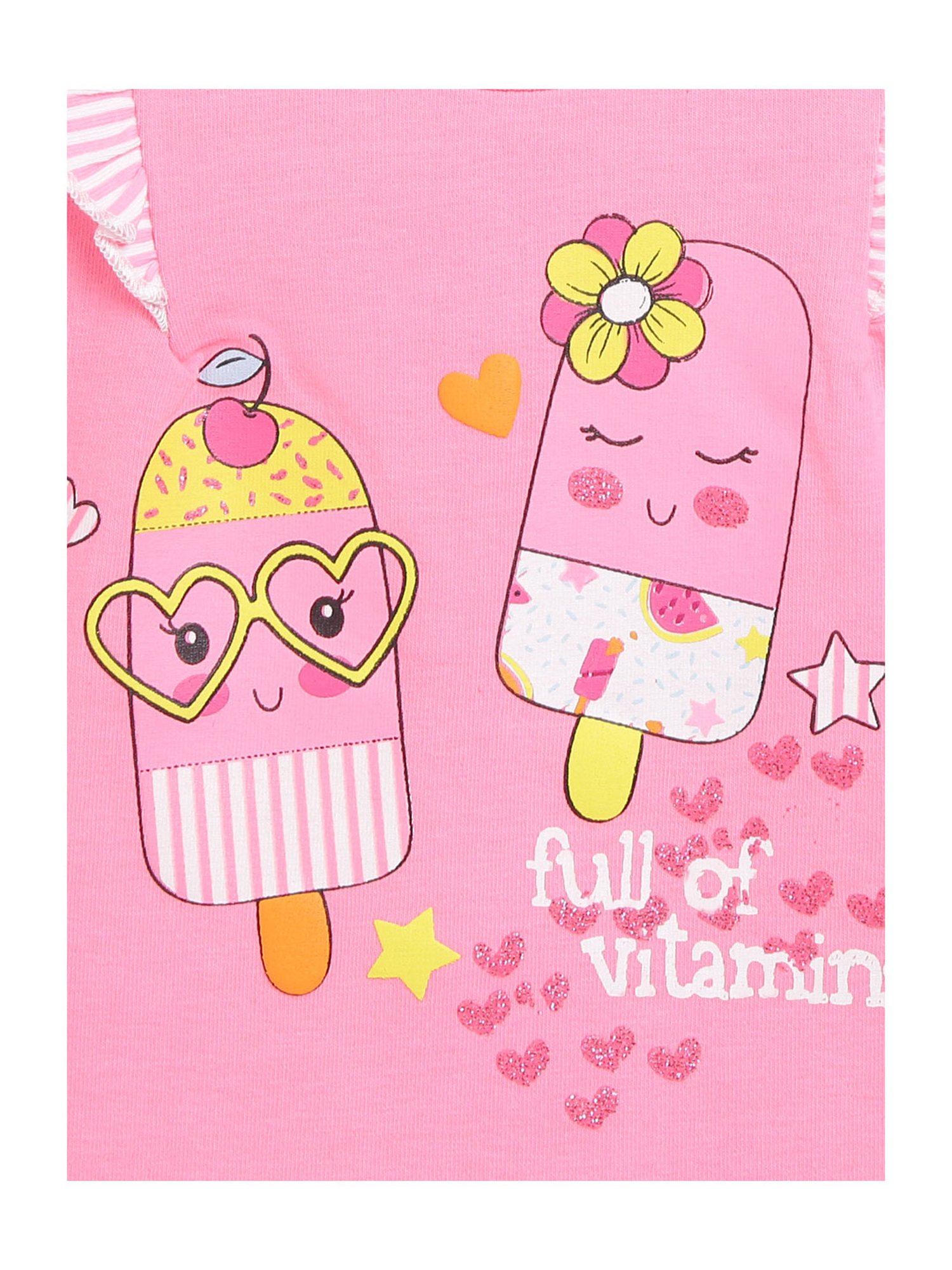 Chicco Kids Pink Printed T-Shirt with Shorts