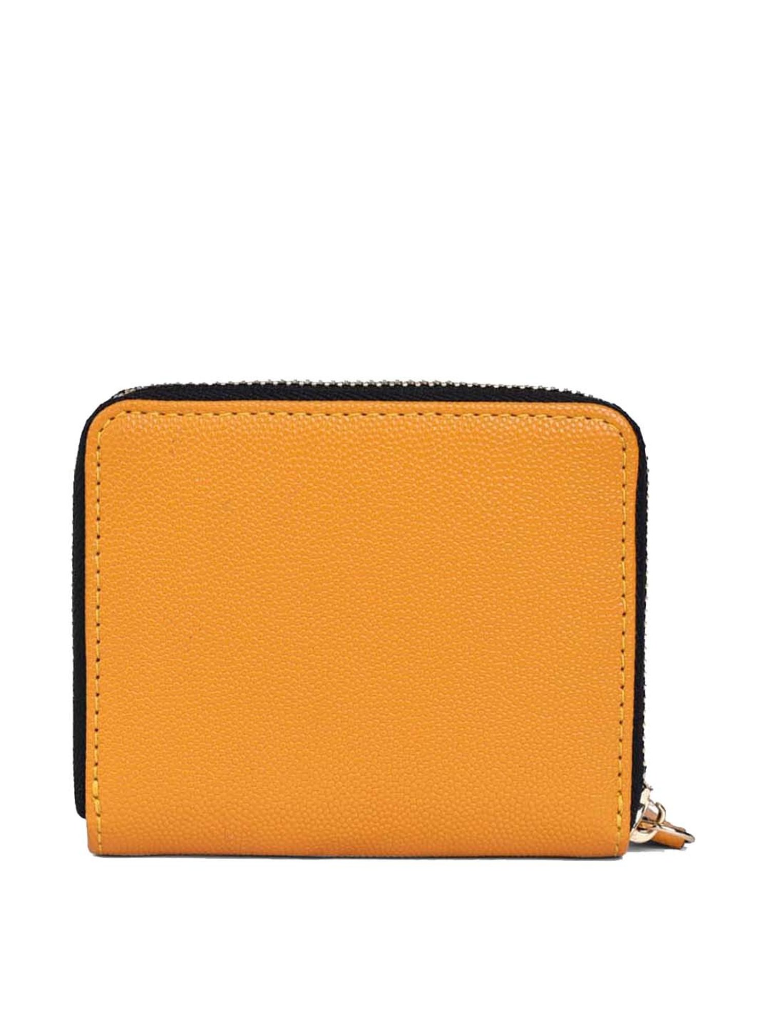 BELWABA Yellow Solid Zip Around Wallet for Women