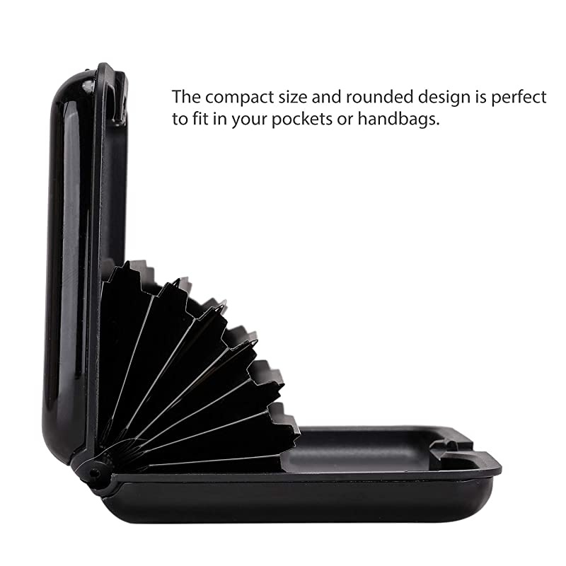 RFID Blocking Business Card Holder Card Organizer Credit Card Protector Aluminum ID Case Slim Metal Wallet for Women or Men Black