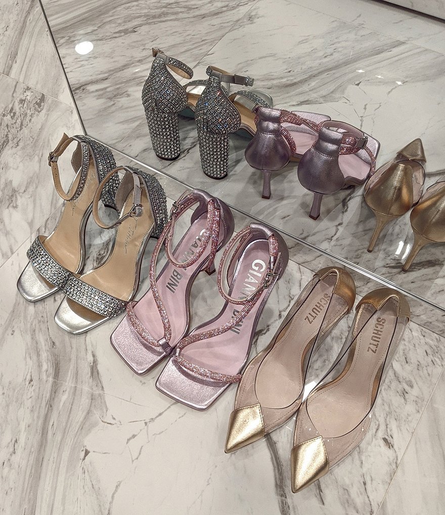 Blue by Betsey Johnson Rina Oversized Rhinestone Embellished Ankle Strap Dress Sandals