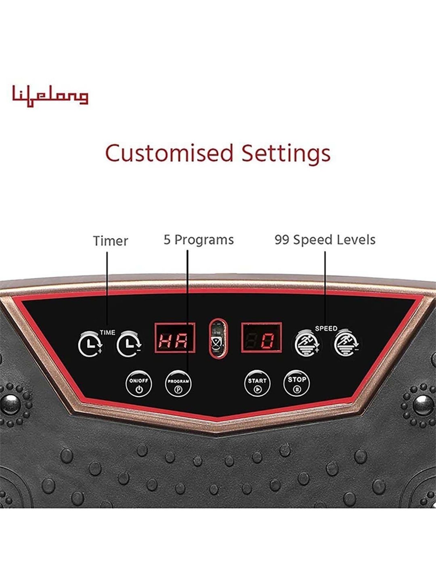 Lifelong LLM234 Crazyfit Vibration Plate Massager Machine for Full Body Workout (Brown)