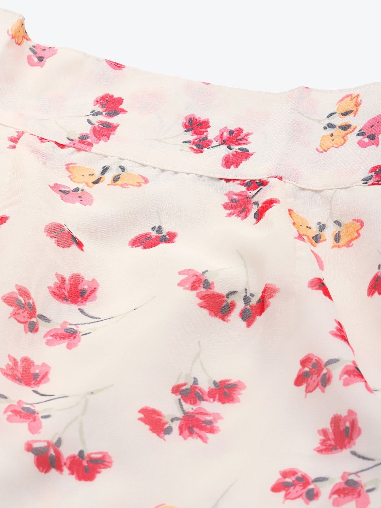 Belle Fille White Floral Print Skirt