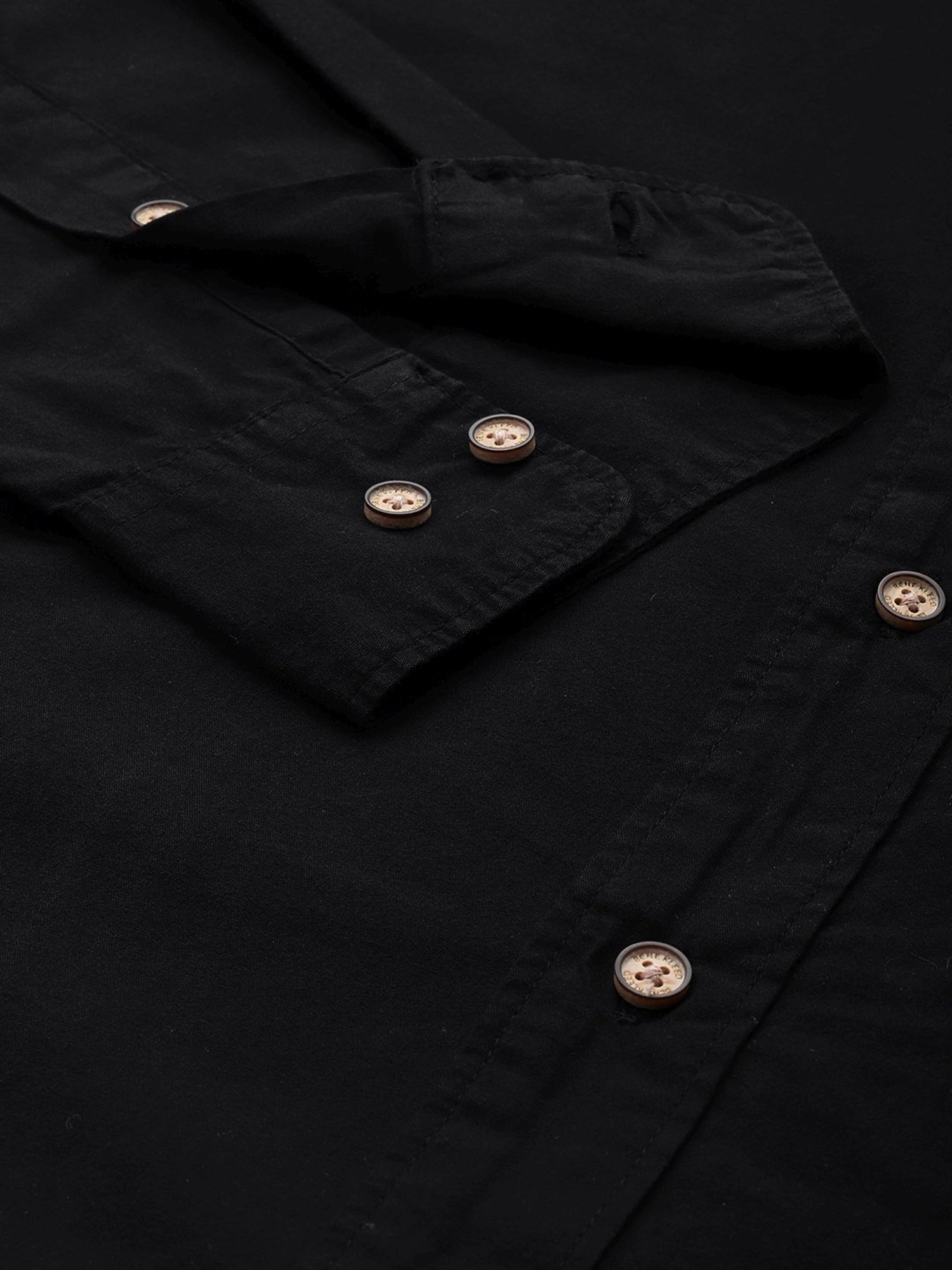 Bene Kleed Black Cotton Oversized Shirt