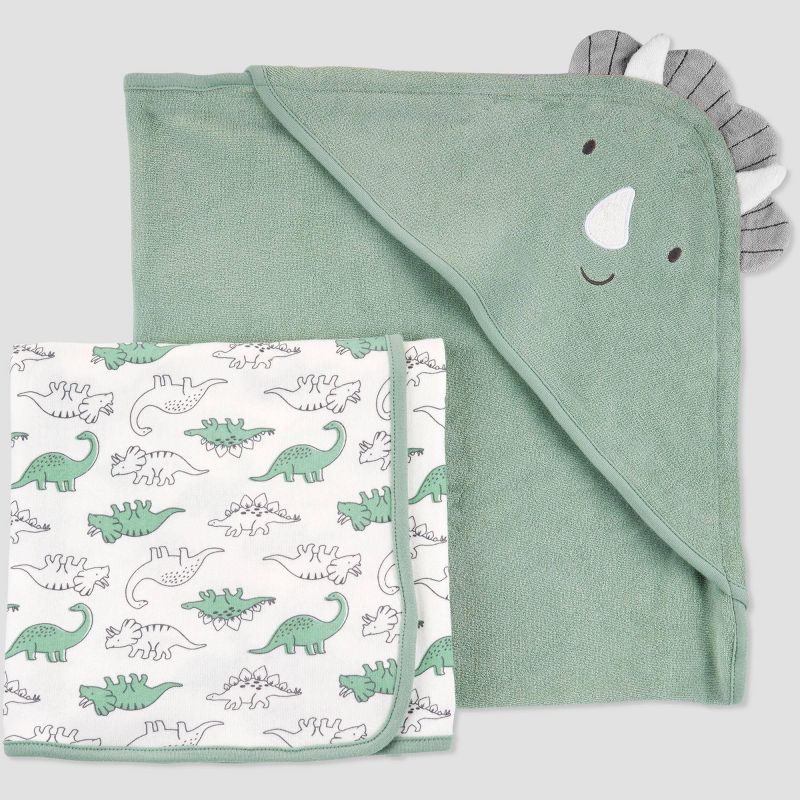 Baby Boys' Dino Bath Towel Set - Just One You® made by carter's Brown