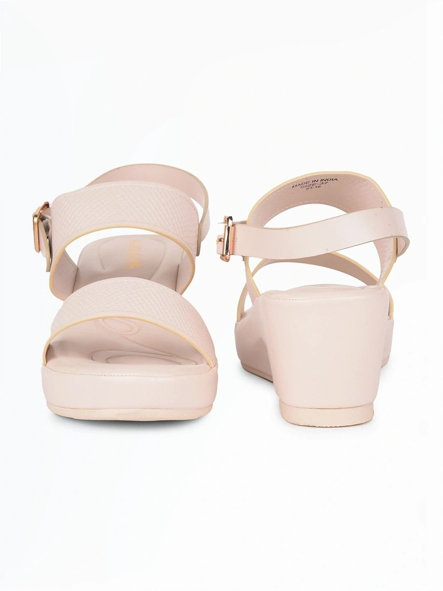 Healers by Liberty Women's Beige Back Strap Wedges