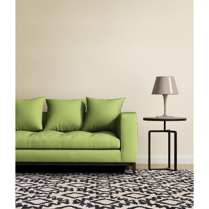 5'x8' Rectangle Hand Made Woven Geometric Cotton Area Rug Black - Feizy