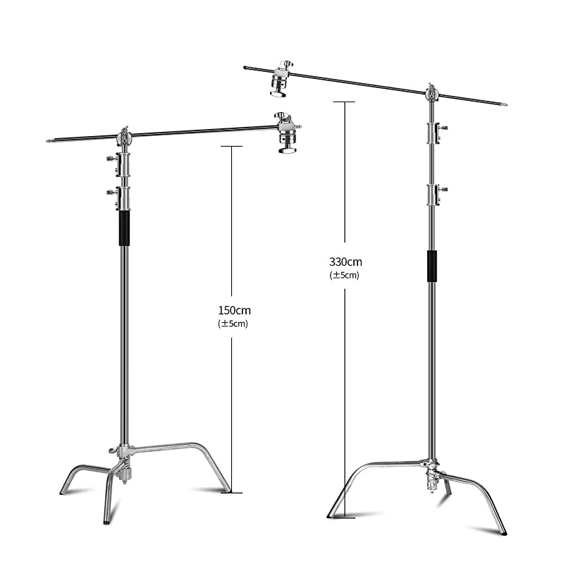 Photo Studio Heavy C Stand Support Metal Adjustable Reflector Stand with Holding Arm for Photography Studio Video Reflector and Monolight