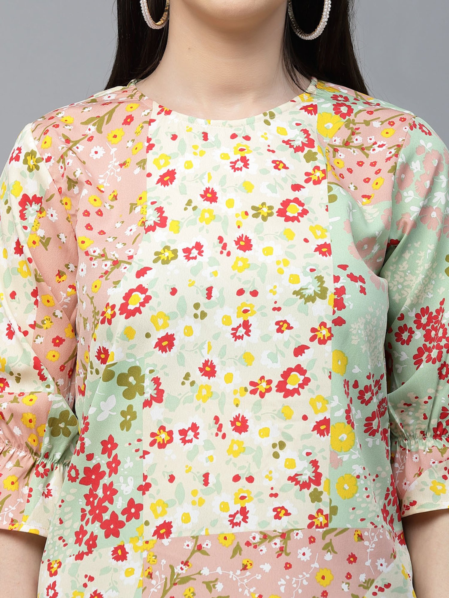 Style Quotient Multicolor Floral Print Top