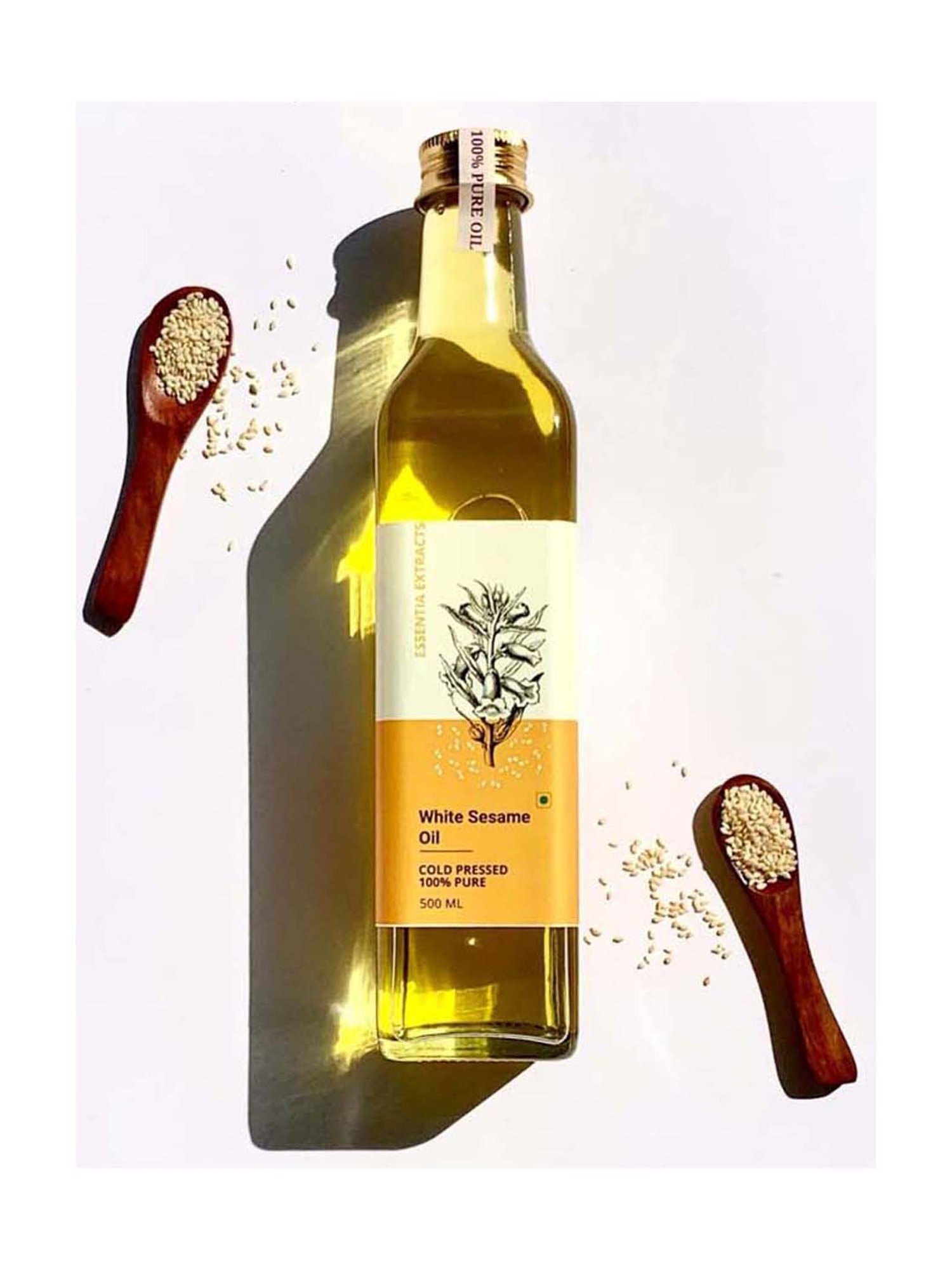 Essentia Extracts Cold-pressed White Sesame Oil - 500 ml