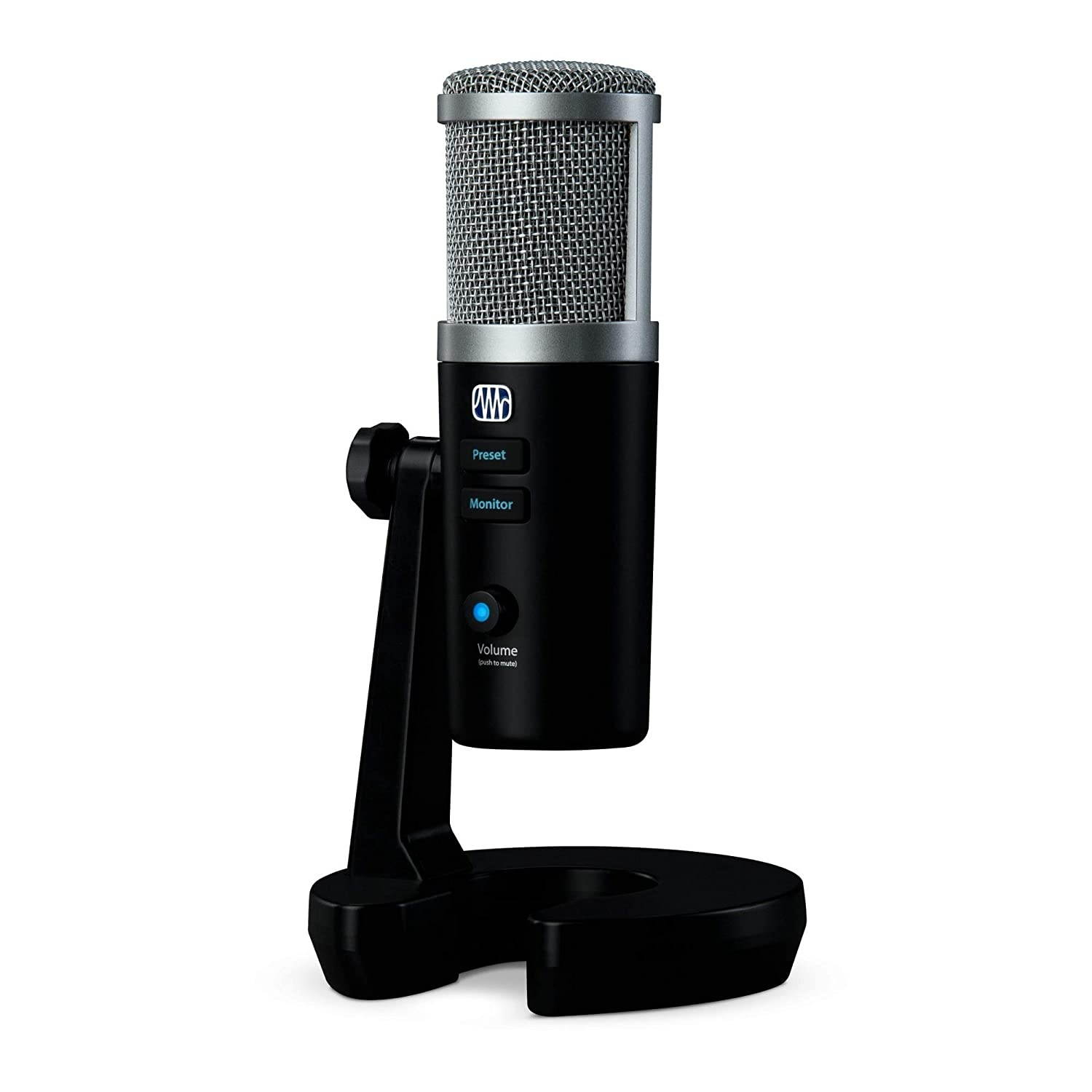 PreSonus Revelator USB-C Microphone w/StudioLive Voice Effects Bundled with Knox Gear Studio Mic Stand & Pop Filter for Recording & Broadcasting Microphones (3 Items)