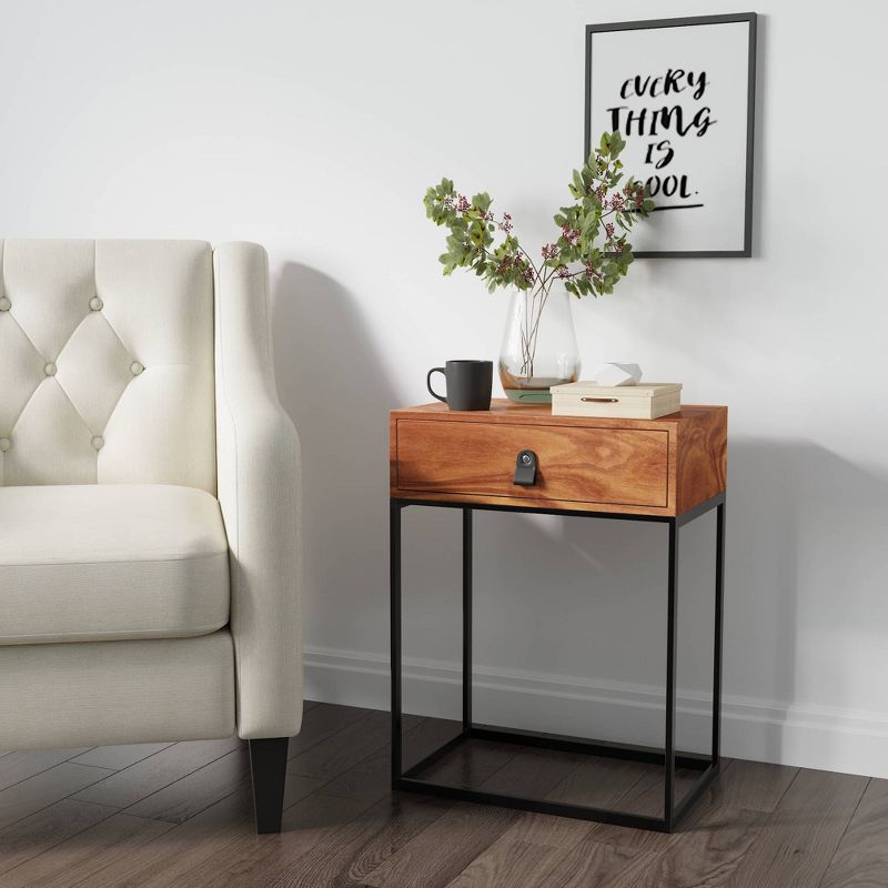 Milo Side Table Walnut - ClickDecor