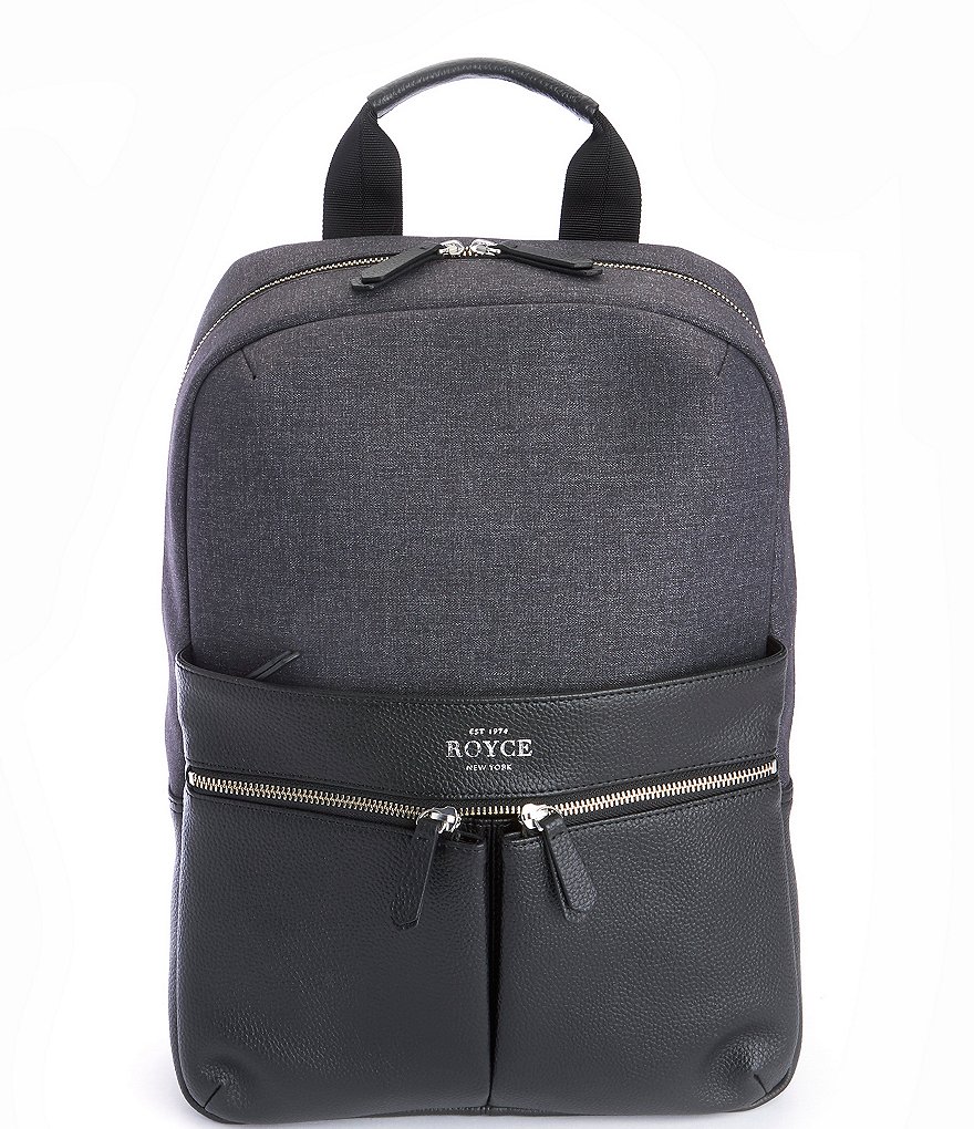 ROYCE New York Luxury 13#double; Leather Laptop Backpack