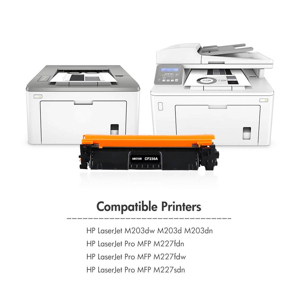 Compatible Toner Cartridge Replacement for HP 30A CF230A 30X CF230X HP M203dw M227fdw Toner HP Laserjet Pro M203dw M227fdw M227fdn M203dn M203d M227d M227sdn M203 Ink Printer (Black, 2-Pack)