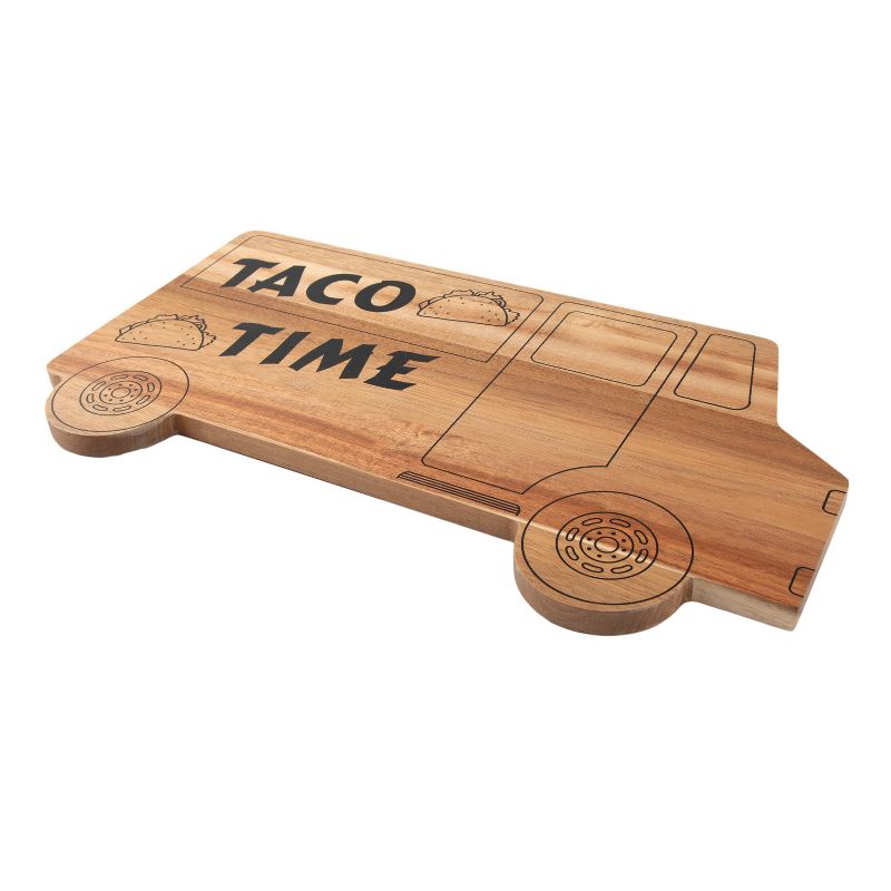 17" x 9" Acacia Taco Truck Serving Board - Thirstystone