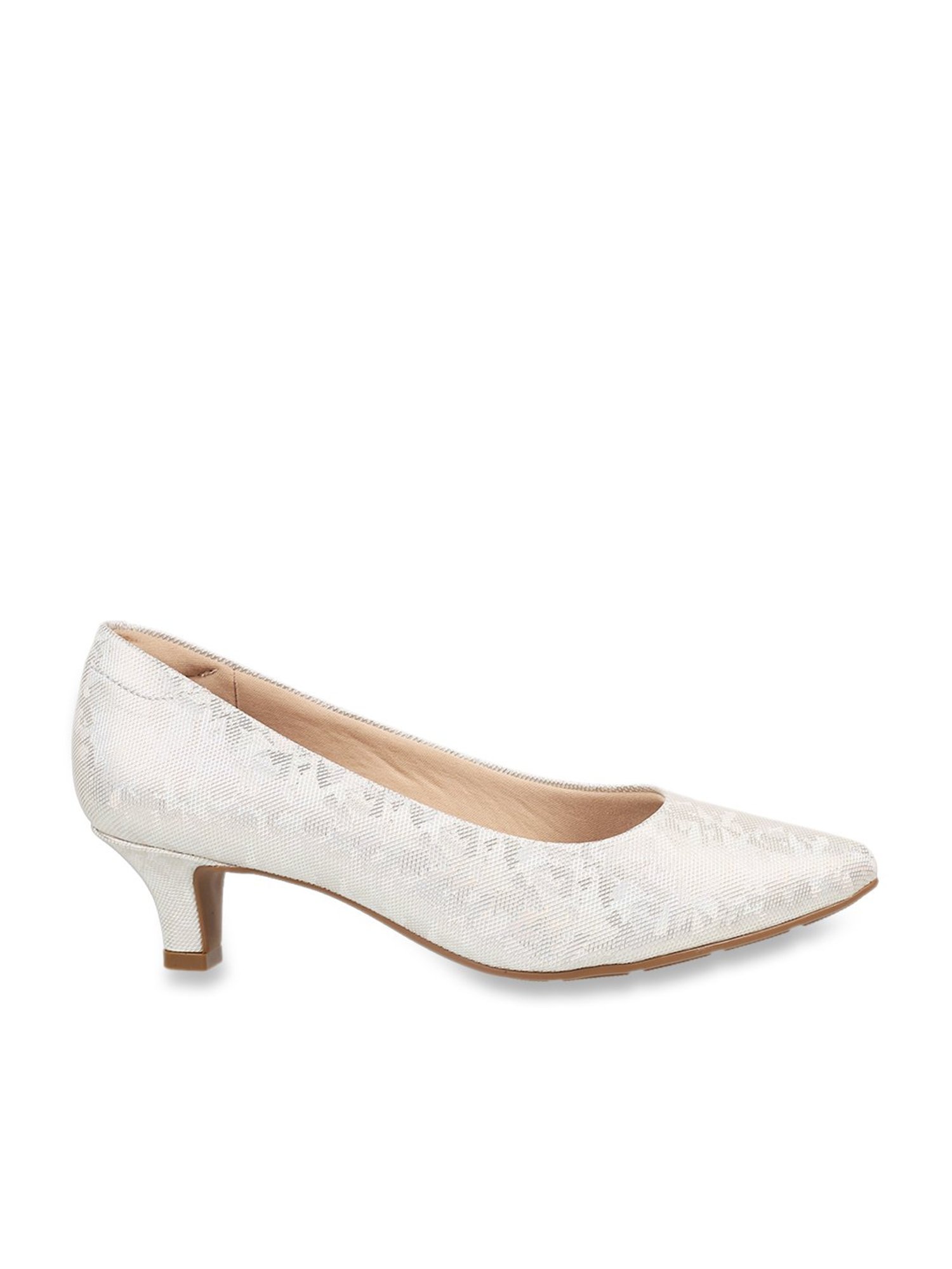 J. Fontini by Mochi Women's Silver Stiletto Pumps