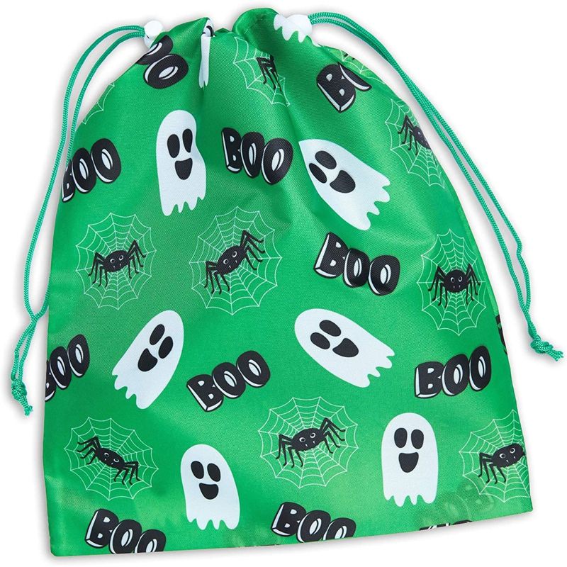 Blue Panda 12 Pack Halloween Party Favor Goody Treat Bags, Reusable with Drawstring, 12 x 10 in