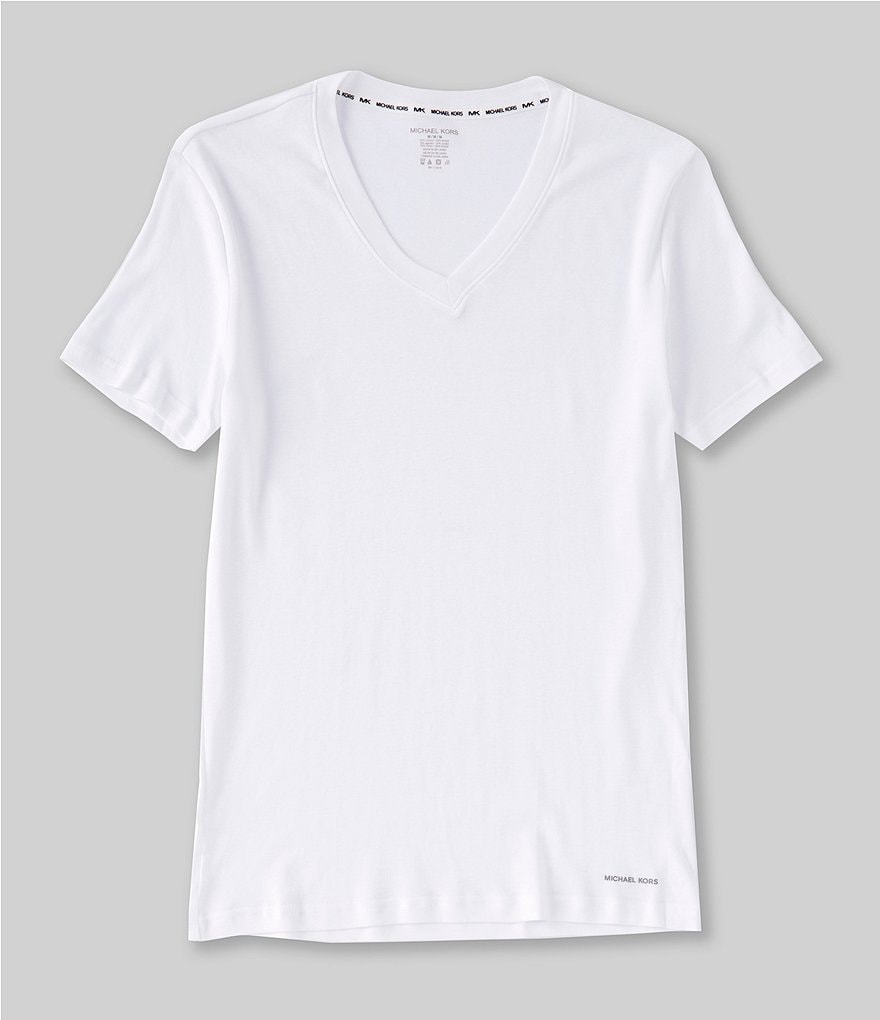 Michael Kors Ultimate Rib Basic V-Neck Tees 2-Pack