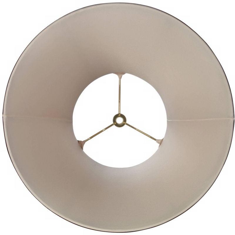 Springcrest Tan and Brown Medium Bell Lamp Shade 7" Top x 14" Bottom x 11" High (Spider) Replacement with Harp and Finial