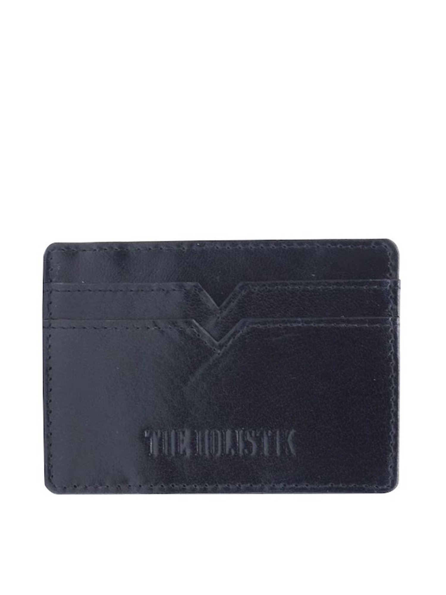 THE HOLISTIK Hide & Seek Black Casual Leather Bi-Fold Wallet for Men