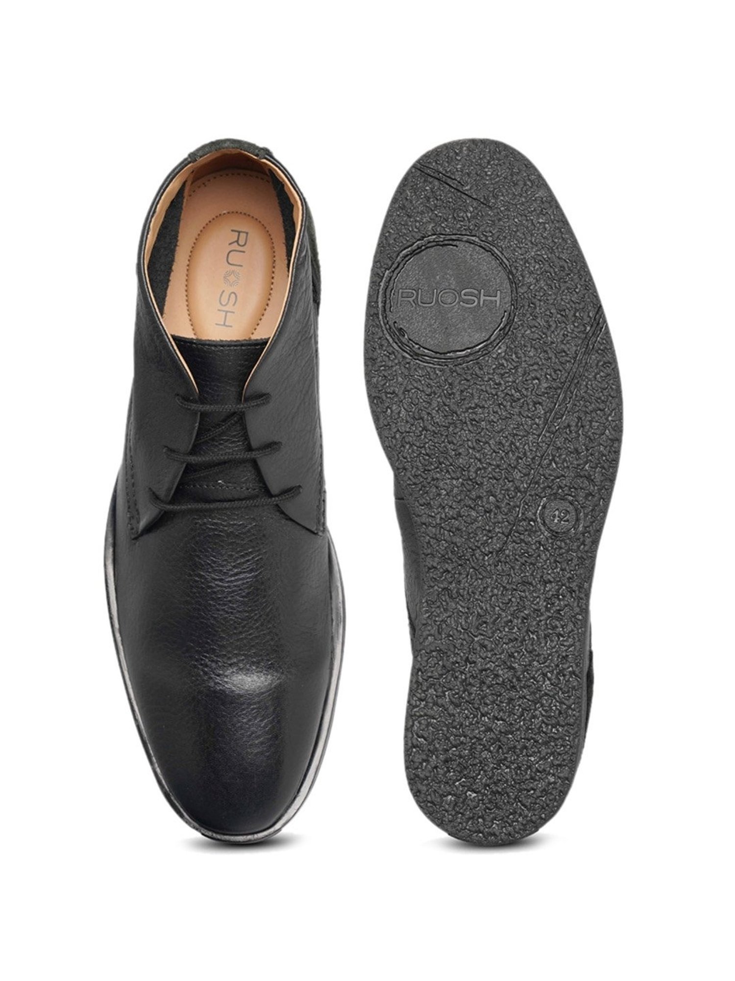 Ruosh Men's Black Chukka Boots