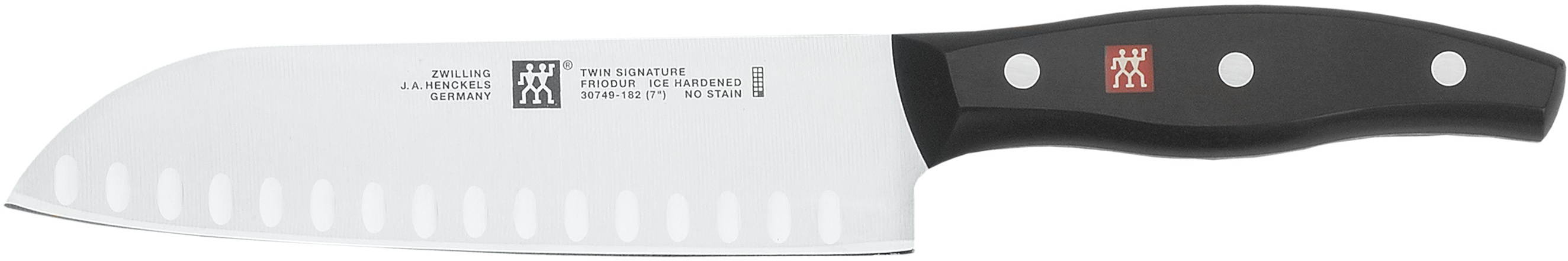 ZWILLING TWIN Signature 7-inch Hollow Edge Santoku Knife