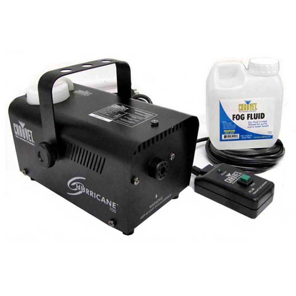 Chauvet DJ Hurricane Pro Fog Smoke Machine with Fog Fluid and Remote (3 Pack)