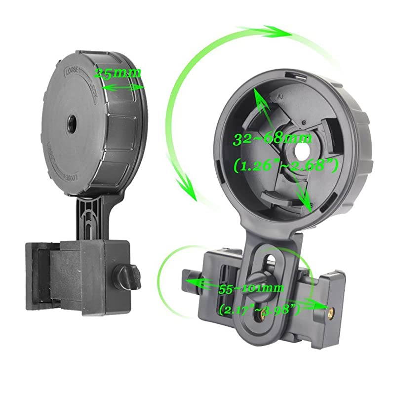 Telescope Phone Adapter Quick Aligned Cell Phone Digiscoping Adaptor Mount Compatible with Spotting Scope Binoculars Monocular Fit Almost All Brands of Smartphones Big Type
