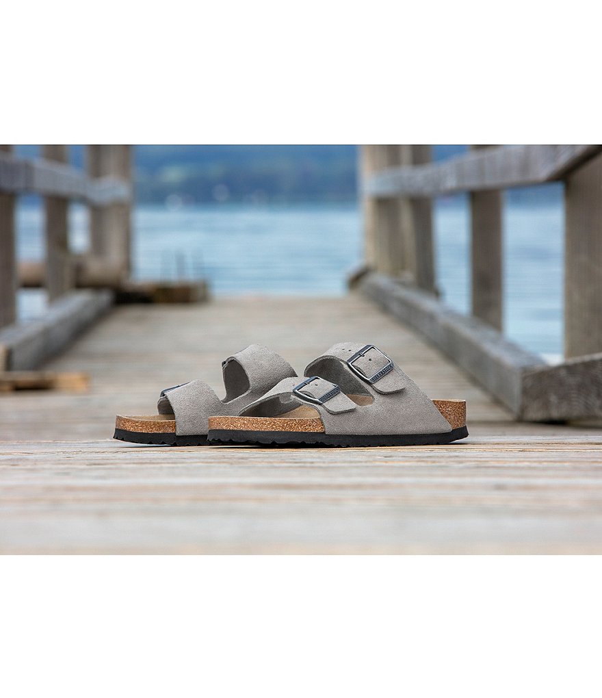 Birkenstock Women's Arizona Suede Dual Adjustable Buckle Strap Sandals